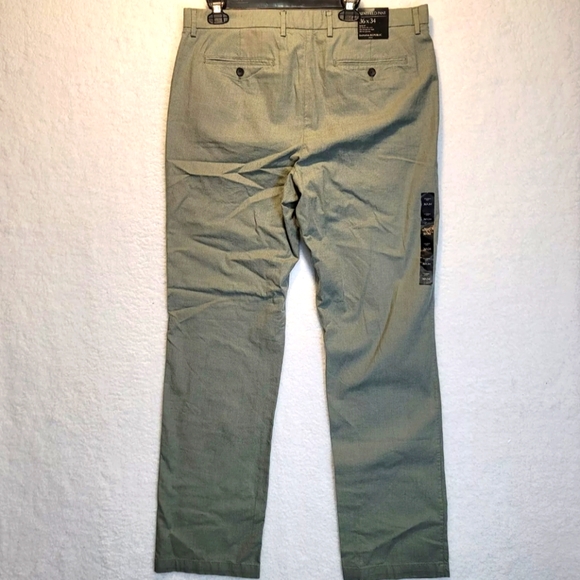 Banana Republic Kentfield Pants Brown Slim Fit Flat Front 100% Cotton - Picture 2 of 11